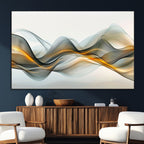 Abstract Wave Canvas Wall Art | Fluid Contemporary Elegance in Motion