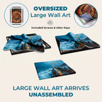 Dogs Playing Pool Canvas Wall Art Funny Gifts Dog Print