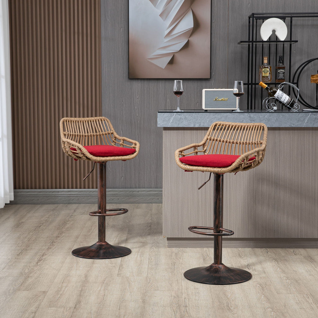 Modern Swivel Bar Stools Adjustable Counter Chairs