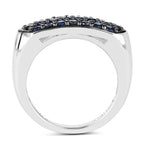 0.99 Carat Genuine Blue Sapphire .925 Sterling Silver Ring