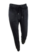 Planet Gold Juniors' Velour Jogger Pants (L, Black Beauty)