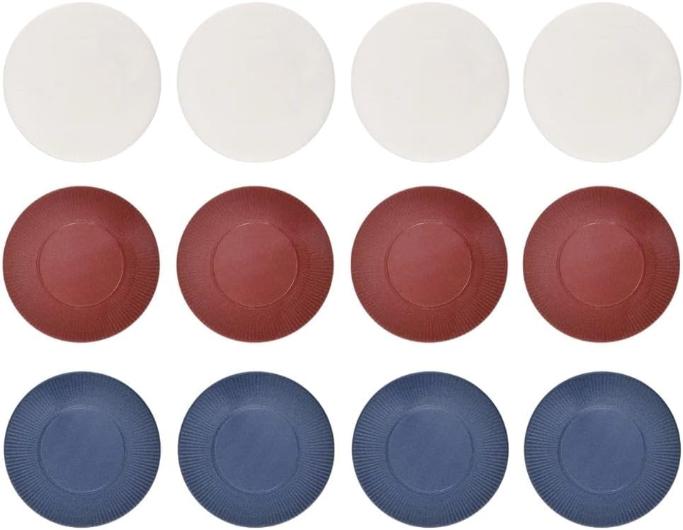 2,500 Plastic Poker Chips – 25 Box Set (100 Chips Per Box) – Red, White & Blue Stackable Game Chips ♠️♦️♣️❤️