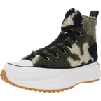 Steve Madden Womens Shaft Faux Fur Fashion Sneakers Green 7.5 Medium (B,M)