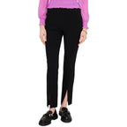 1.STATE Womens Front Slit High Rise Ankle Pants Black 12