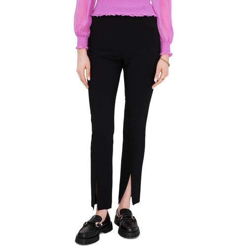 1.STATE Womens Front Slit Casual Trouser Pants, Black, 6