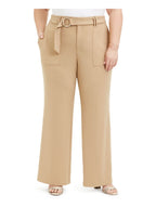 INC Womens Plus Belted Office Wear Pants Tan 20W