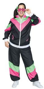 80's Track Sweat Suit Adult Costume 2X 22-24