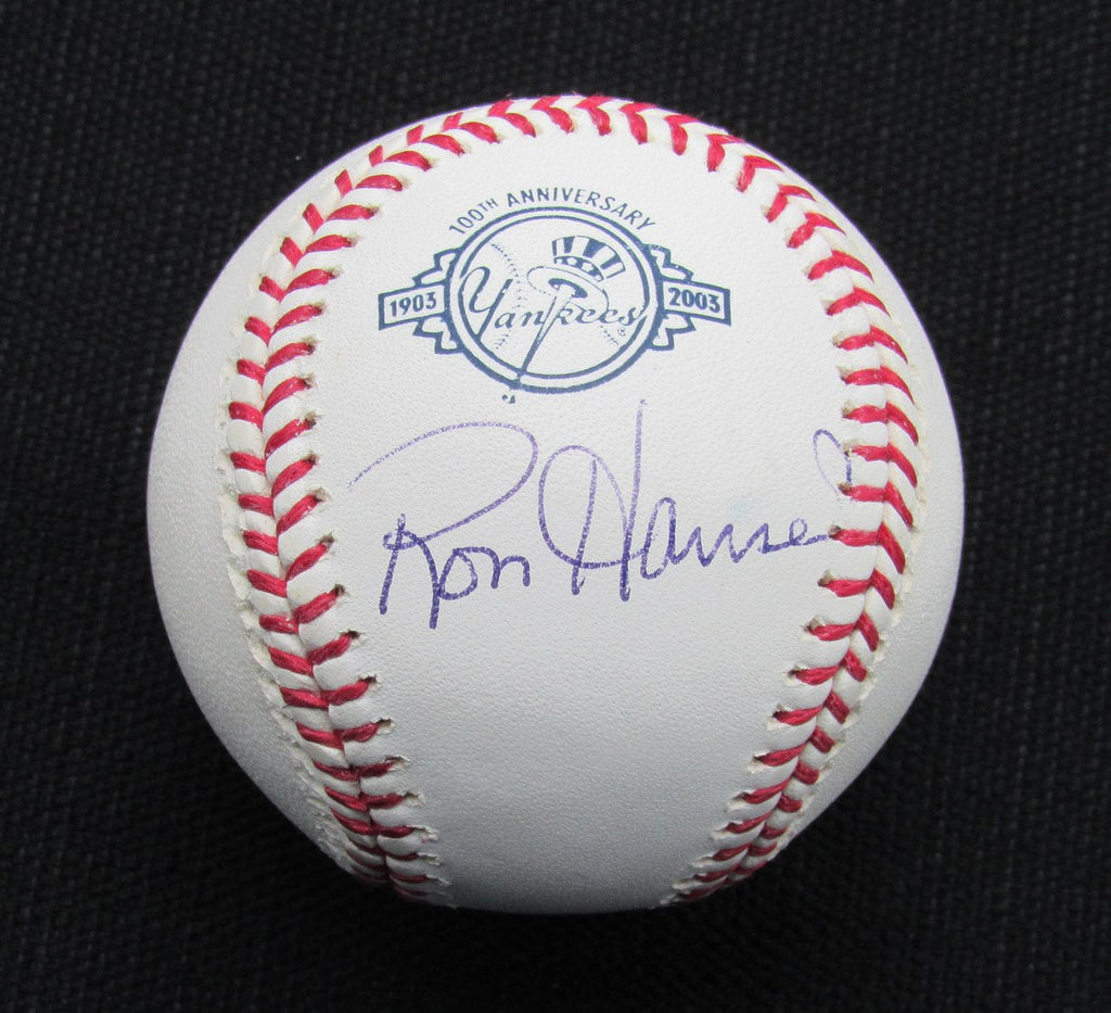 Ron Hansen Signed/Auto Yankees 100th OML Baseball JSA 186646