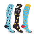 3-Pairs // Fun Expressive Compression Socks // Multi Pattern