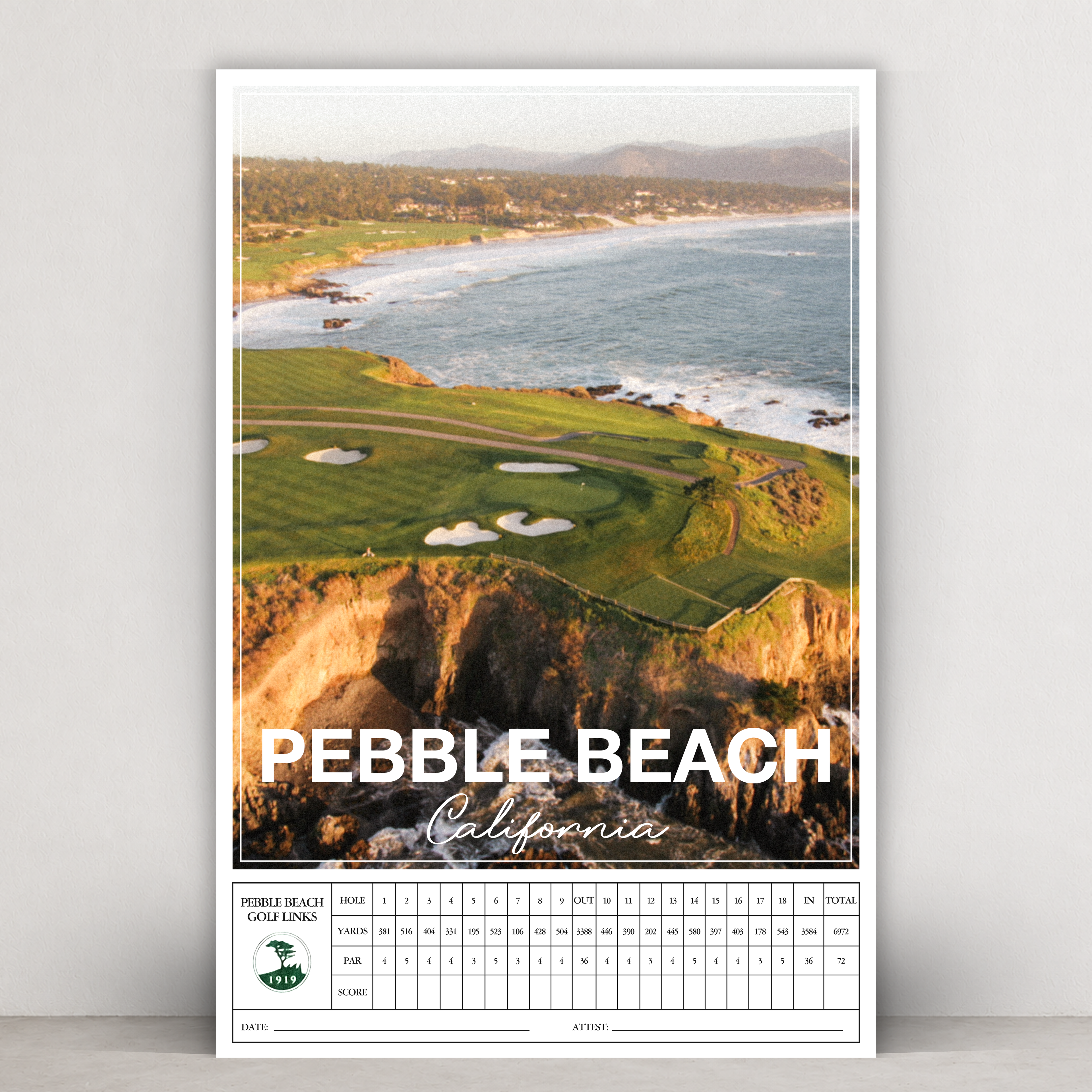 Pebble Beach  - Scorecard