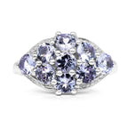 2.07 Carat Genuine Tanzanite .925 Sterling Silver Ring