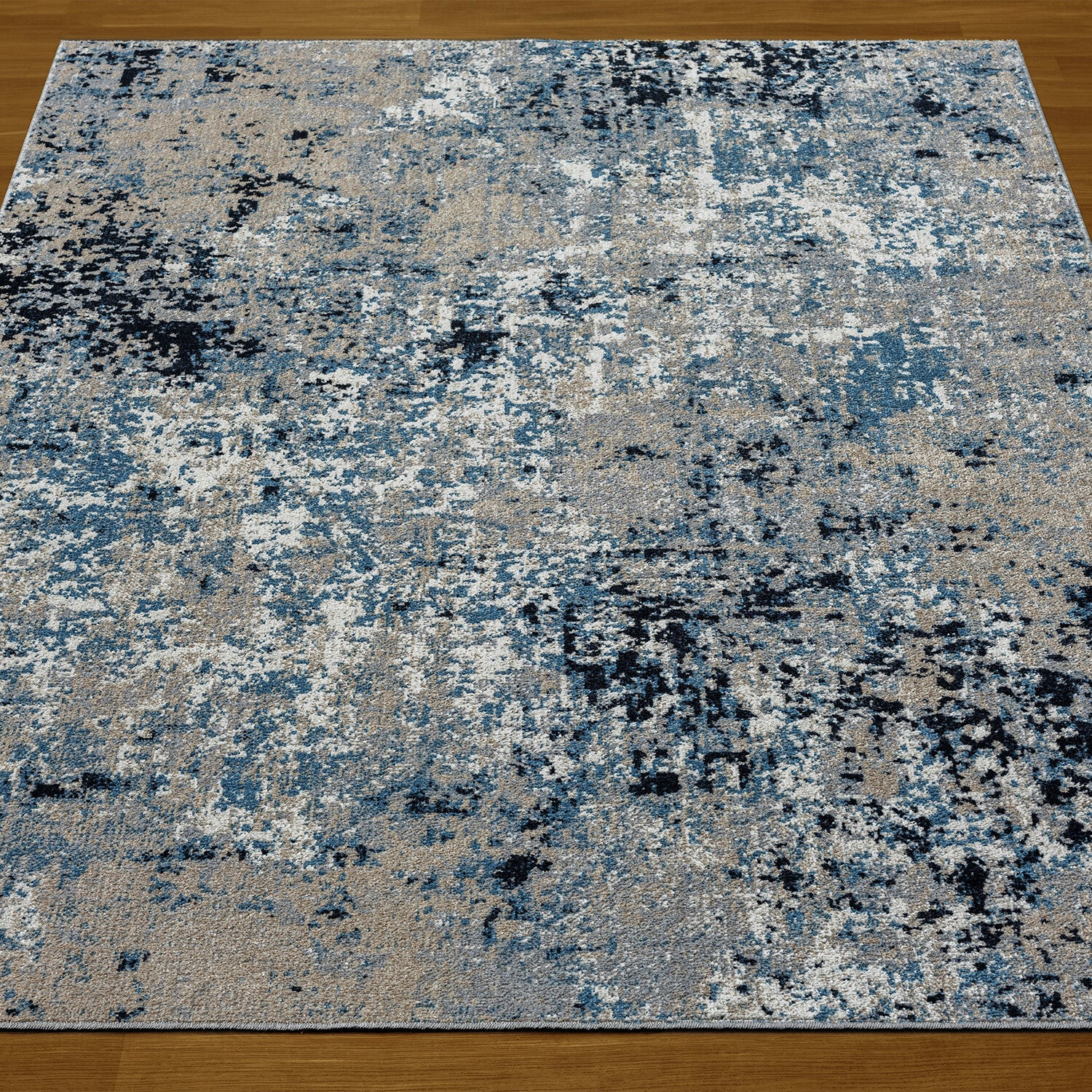 Sevita Distressed Abstract // Blue + Beige