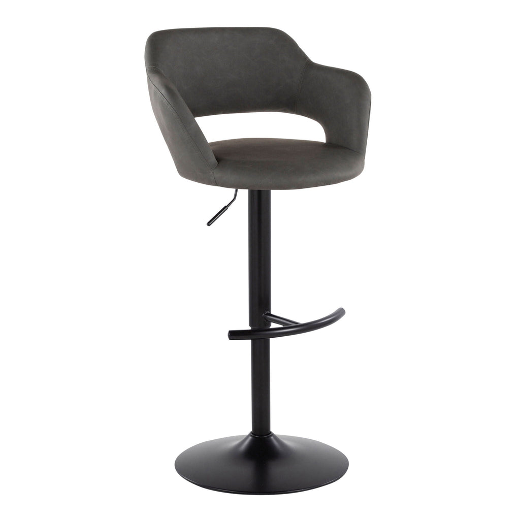 Margarite - Contemporary Adjustable Barstool With Swivel (Set of 2)
