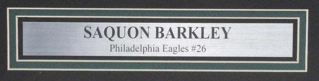 Saquon Barkley Signed/Autographed 16x20 Photo Eagles Framed Beckett 193278