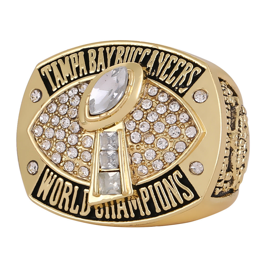 Tampa Bay Buccaneers Championship Ring & Trophy Set – 2003 & 2021 Collectible with Display Box