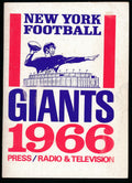 Vintage 1966 New York Football Giants Press TV Radio Media Guide 171677