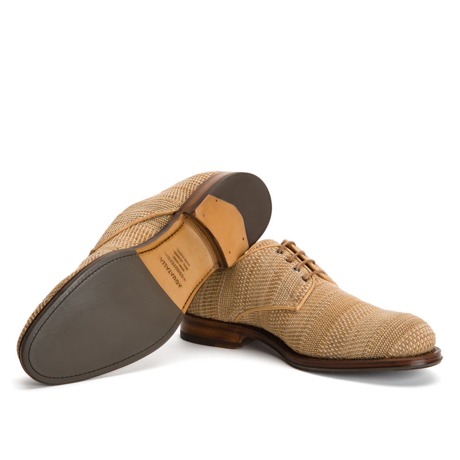 Vance Woven Leather Derby // Dark Tan