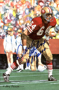 Dave Wilcox HOF Autographed/Inscribed Goal Line Art GLAC Postcard 49ers JSA
