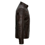 Mock Neck Jacket // Brown
