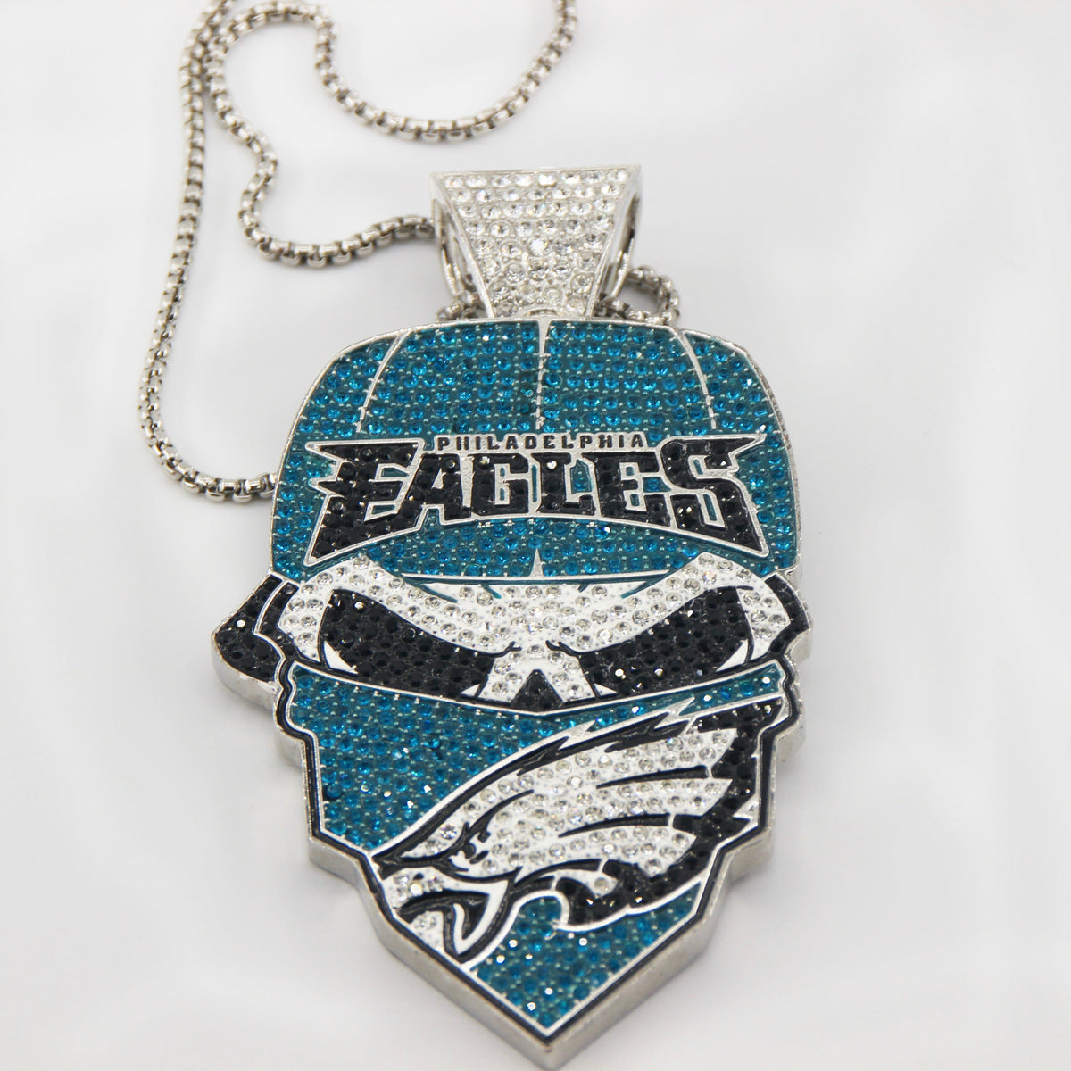 Newest Sports Team Logo Bandit Skull  Pendant Necklace – Iced Out Hip Hop Jewelry for True Fans