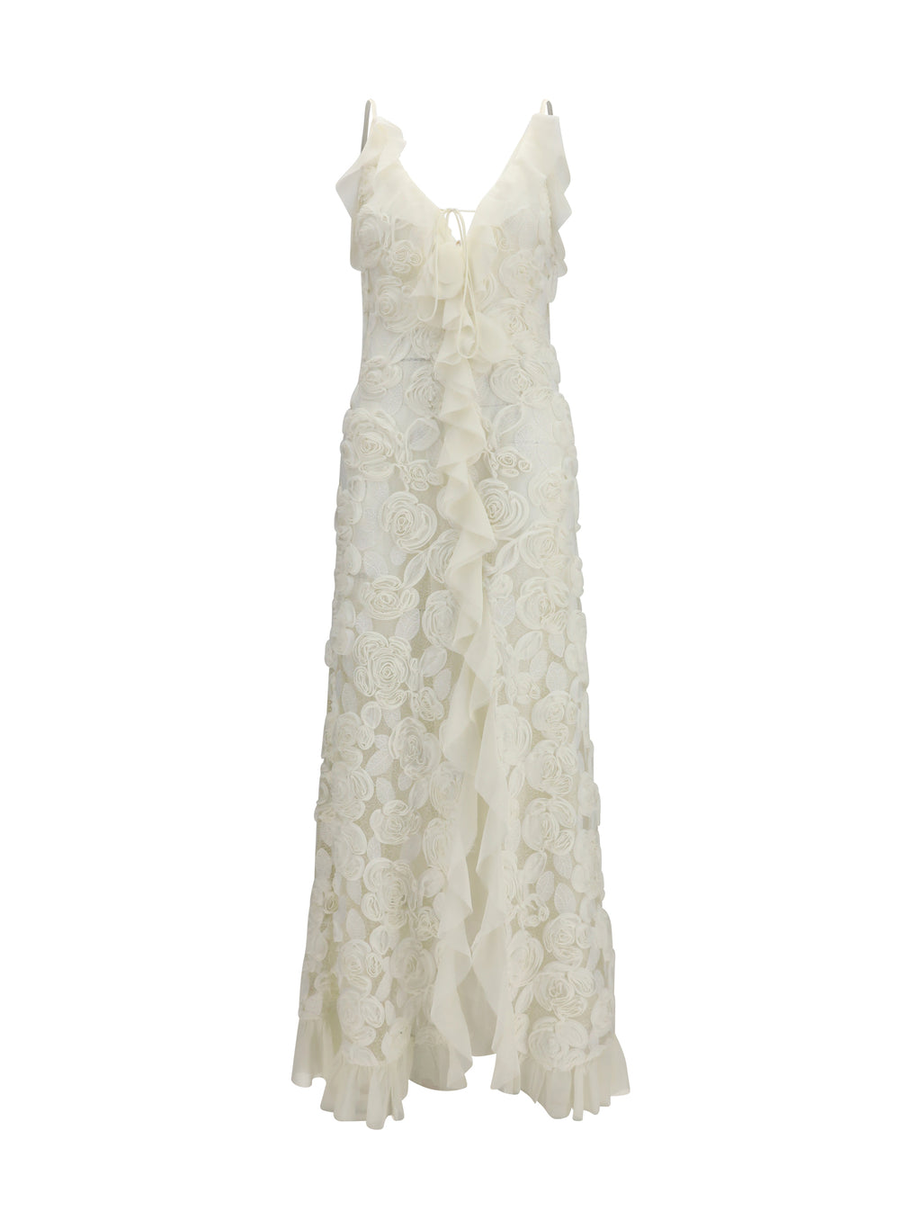 Long Evening Dress Cream