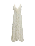 Long Evening Dress Cream