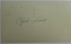 Clyde Scott Arkansas Razorbacks CFB HOF Signed Vintage 1949 GPC Postcard 144831