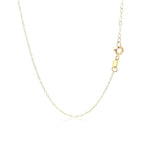 14k Yellow Gold Necklace with Dog Paw Print Symbol in Mother of Pearl