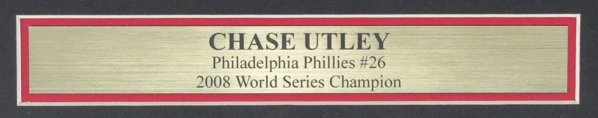Chase Utley Autographed 11x14 Photo Philadelphia Phillies Framed JSA