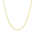14k Yellow Gold Round Cable Link Chain 1.5mm