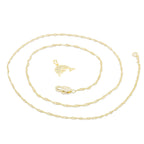 Dolphin Cubic Zirconia Pendant With Necklace Set 14K Gold Filled