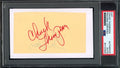 Chuck Thompson HOF Autographed Cut on 3x5 Index Card Baltimore Orioles PSA/DNA