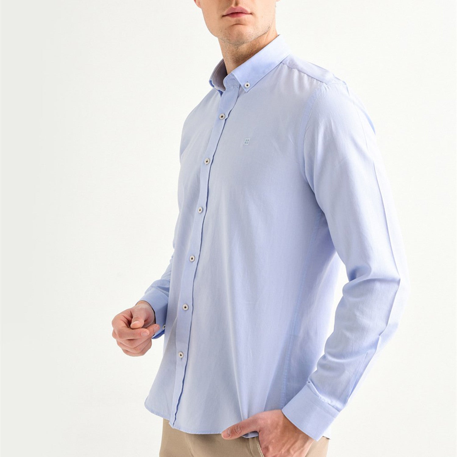 Nora Button Down Shirt // Blue