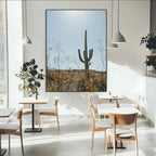 Saguaro Cactus Wall Art Canvas Print, Framed Desert Landscape Art, Southwestern Boho Decor