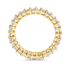 14K Yellow Gold 2.00 Cttw Shared Prong Set Princess Cut Diamond Eternity Band Ring (J-K Color, SI1-SI2 Clarity) - Ring Size 7