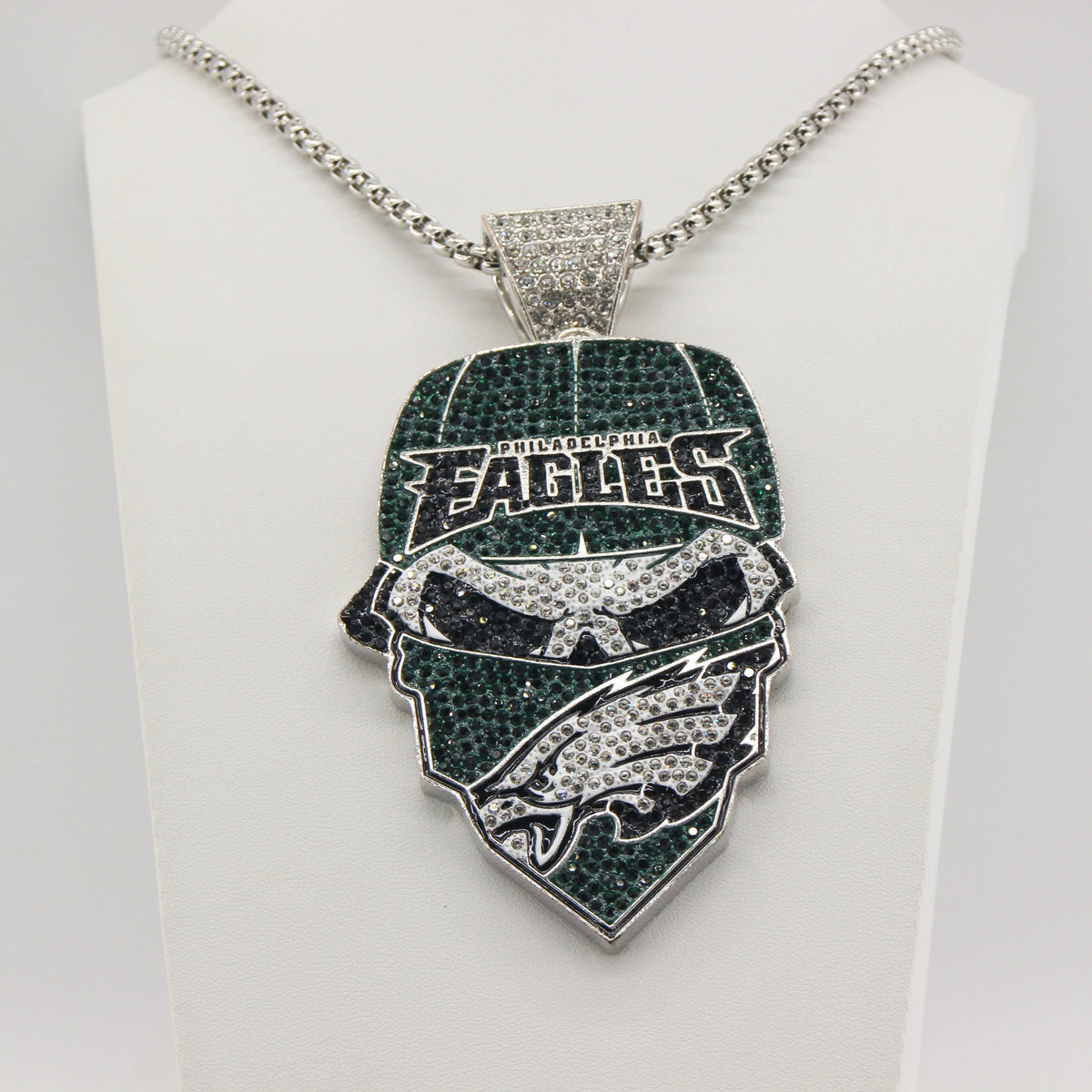 Newest Sports Team Logo Bandit Skull  Pendant Necklace – Iced Out Hip Hop Jewelry for True Fans