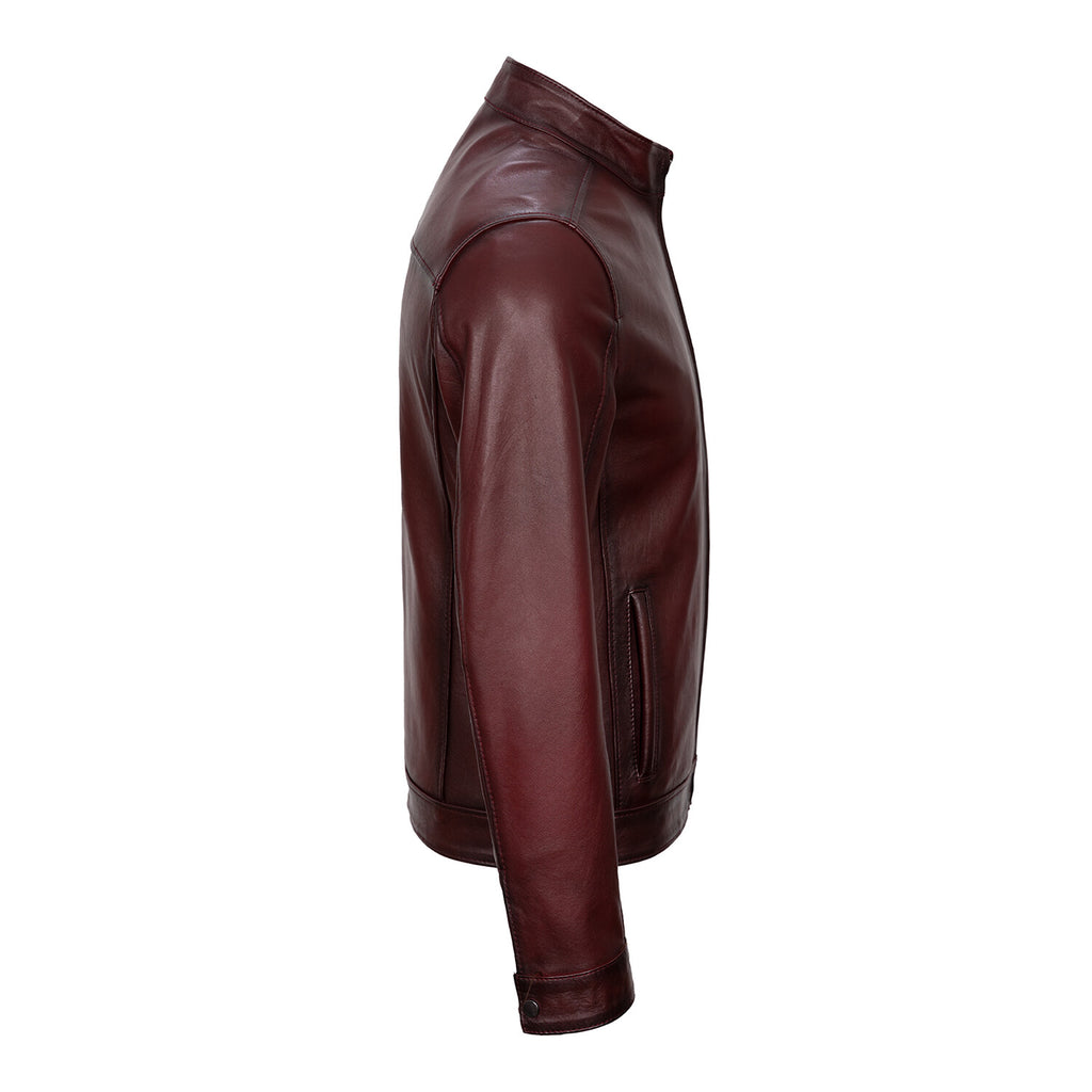 Mock Neck Jacket // Burgundy