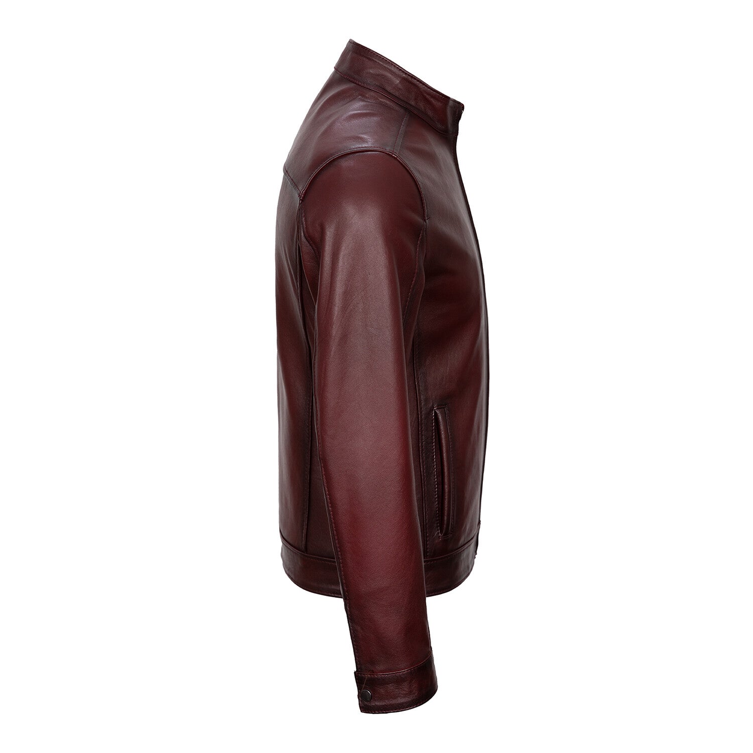 Mock Neck Jacket // Burgundy