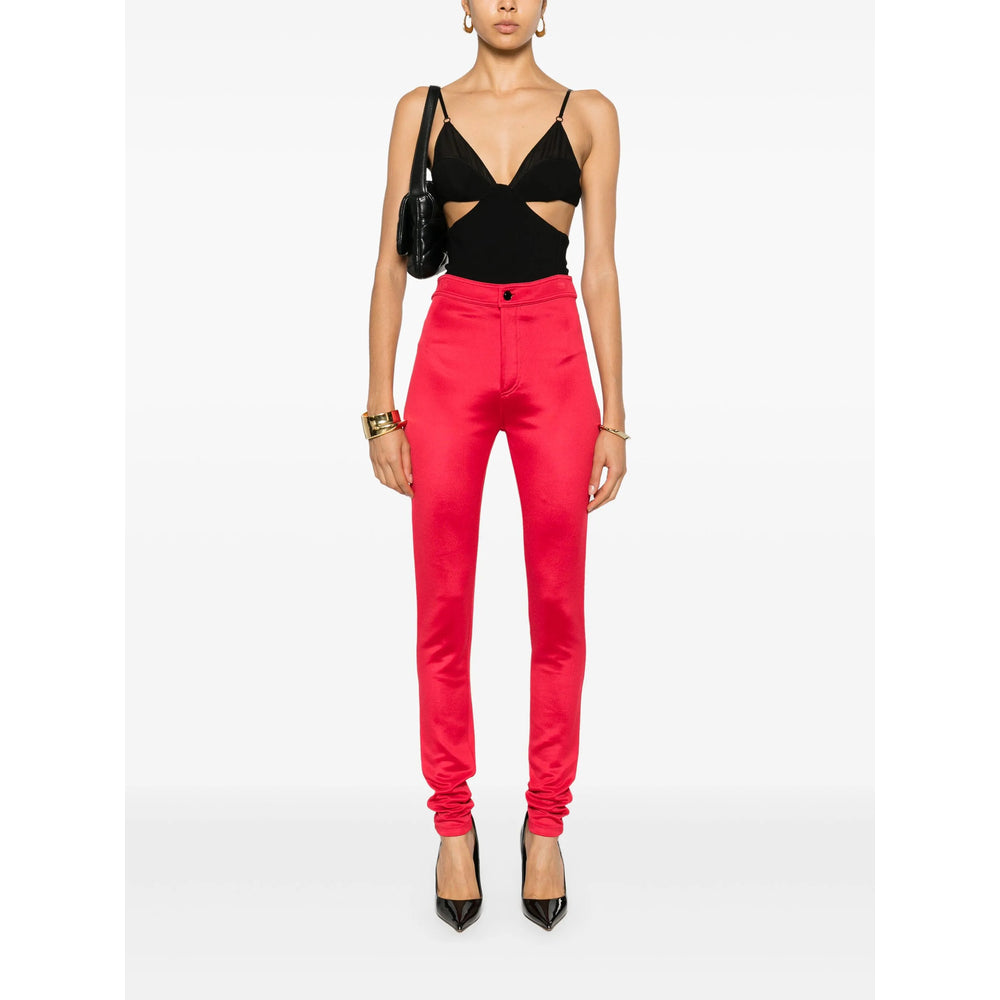 Saint Laurent Red Trousers - Skinny Trousers Women