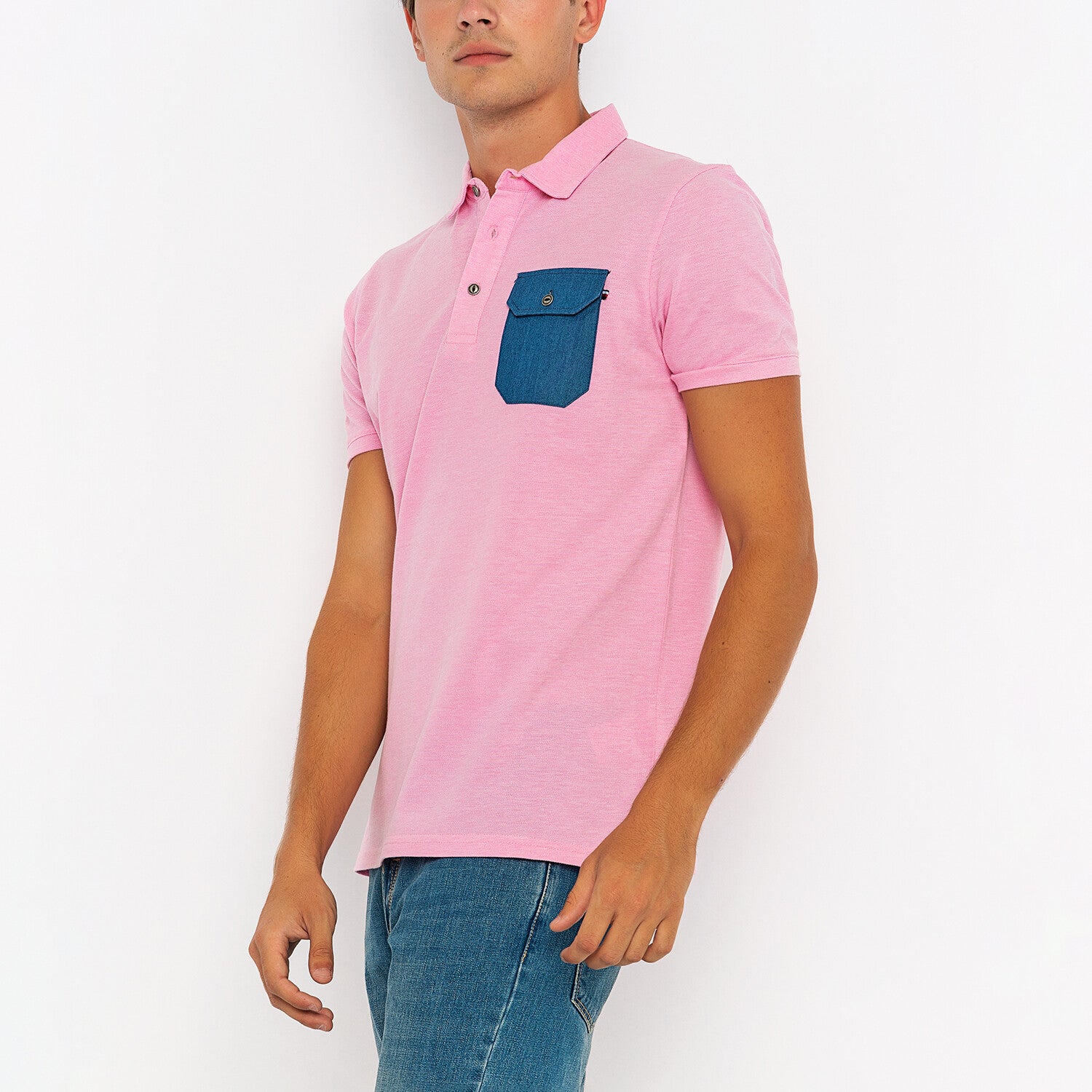 Conner Short Sleeve Polo Shirt // Pink
