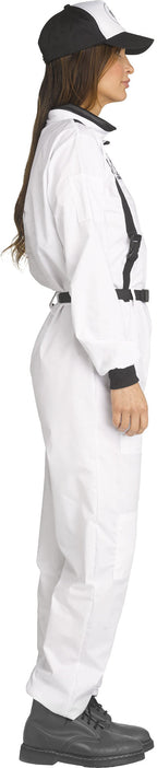 Astronaut NASA White Jumpsuit Adult Costume Medium 8-10