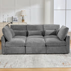 Modern Modular U-Shaped Sofa Bed With Movable Ottoman