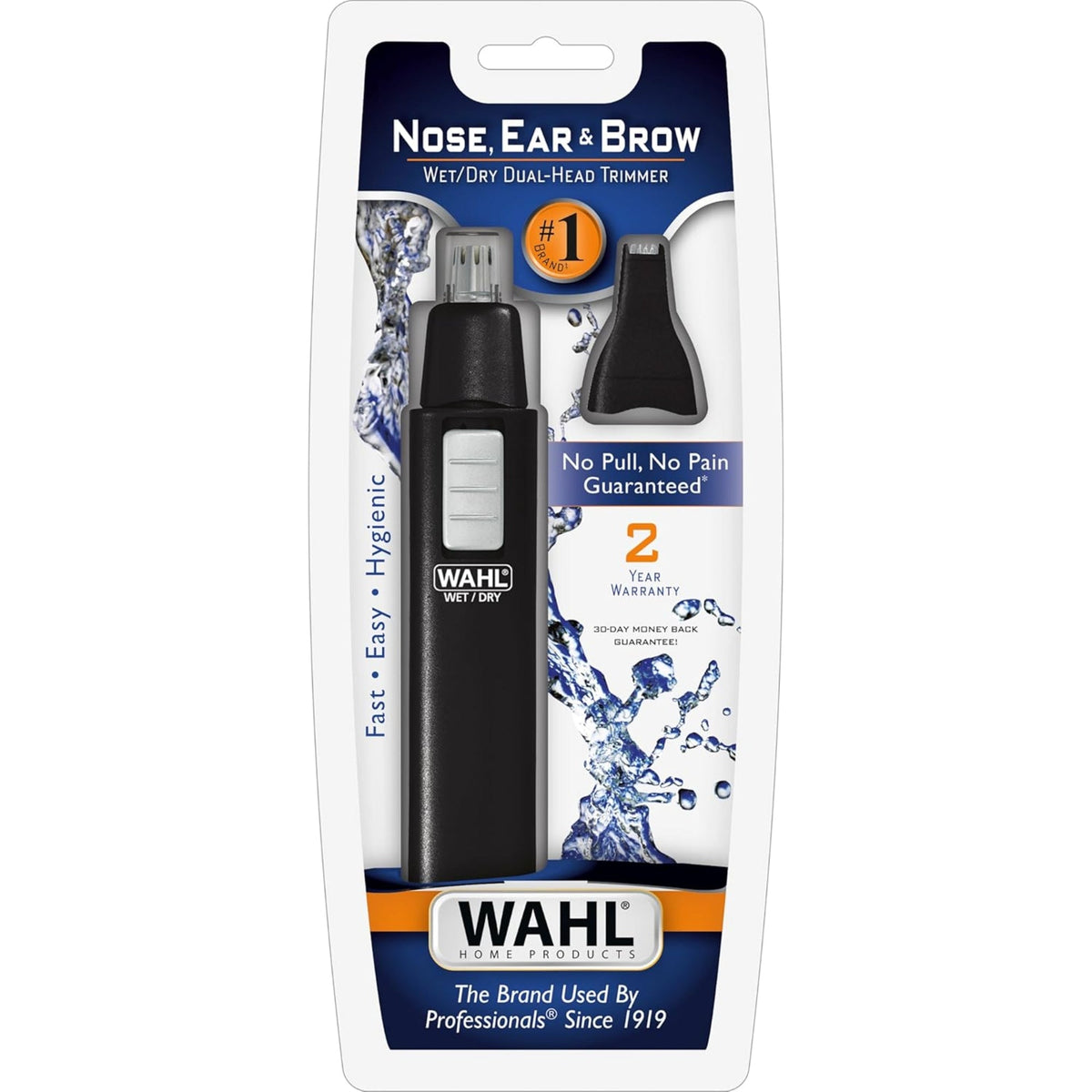 Wahl Ear Nose and Brow Wet Dry Battery Trimmer - Precision Grooming Tool - 5567-500-MI