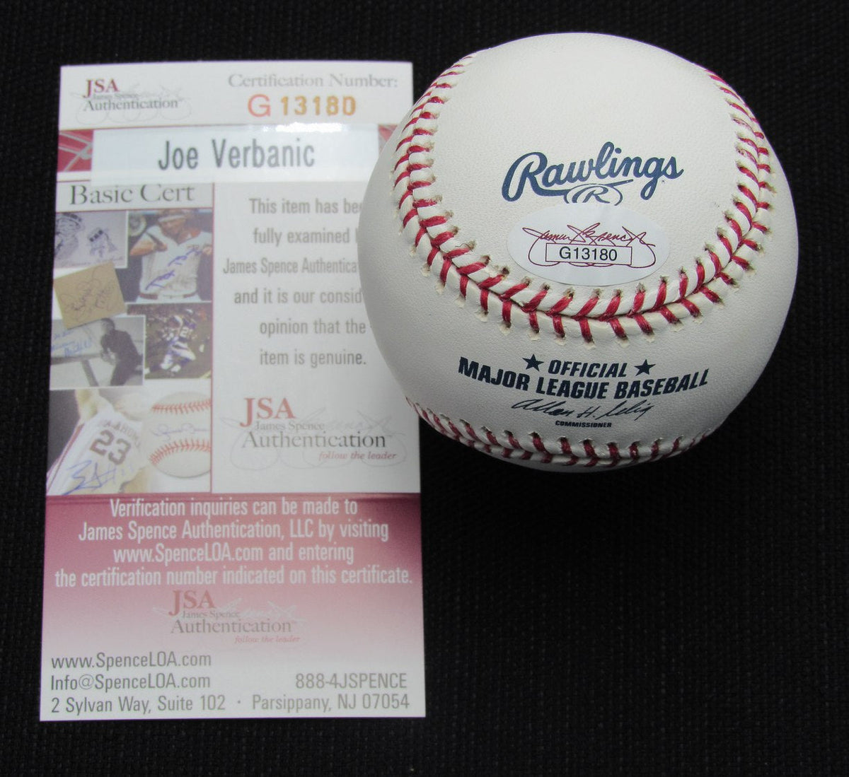 Joe Verbanic Signed/Auto Yankees 100th OML Baseball JSA  186905