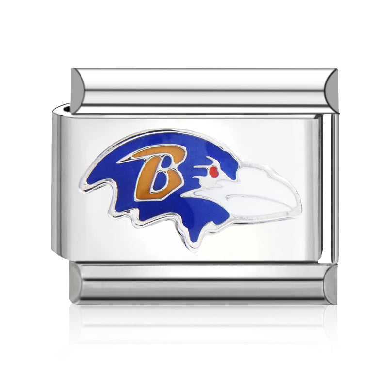 Football Team Logo Italian Charm Bracelet – Custom Gifts for Fans