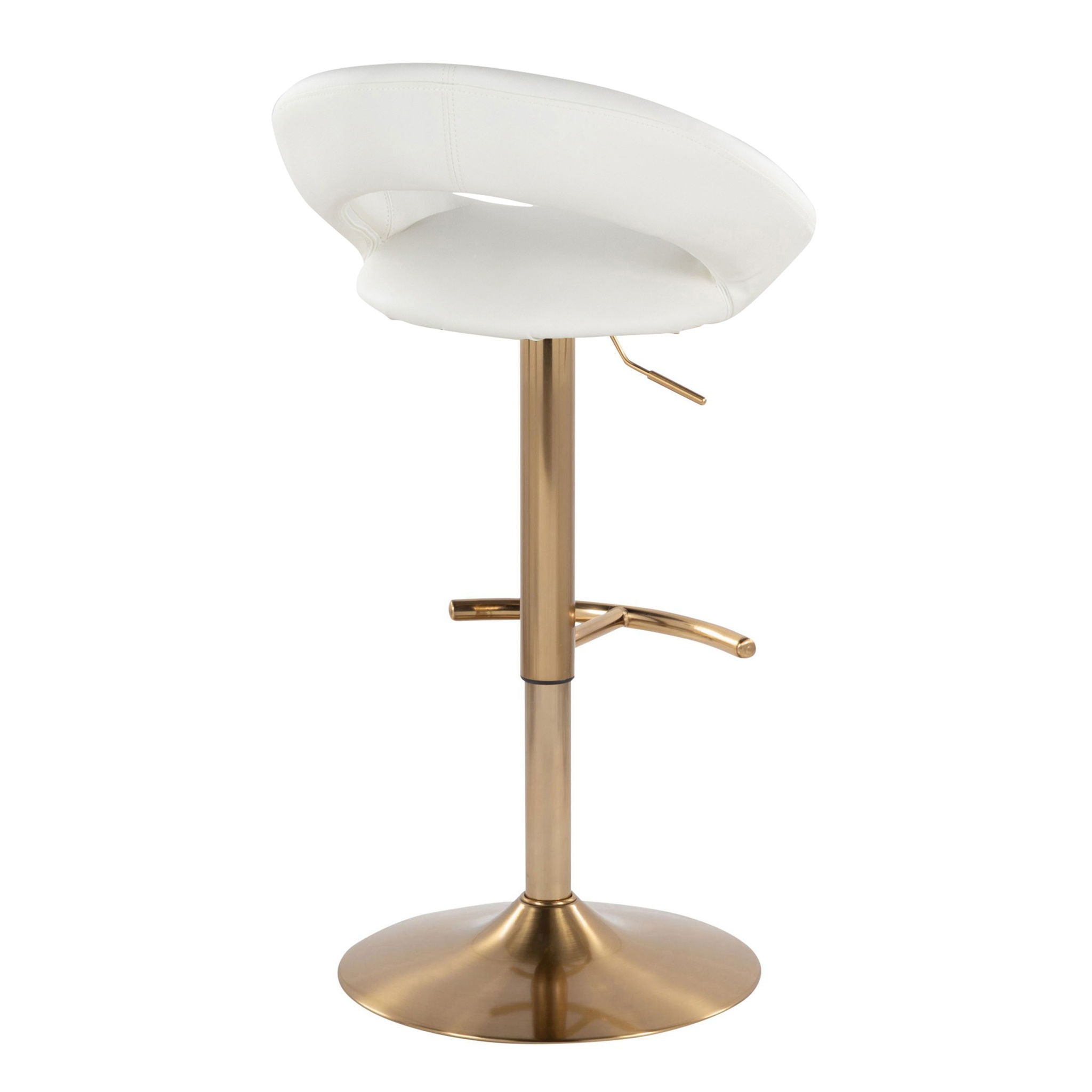Posh - Contemporary / Glam Adjustable Barstool With Swivel (Set of 2)