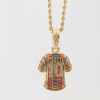 Luxury Football MESSI #10 Jersey Pendant Necklace with Zircon Stones – Perfect Gift for Sports Fans