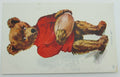 Vintage Postcard with a bear with a football and "Watch Me" 140069