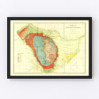Old Geological Map of the Black Hills 1879