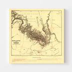 Vintage Map of the Grand Canyon 1904